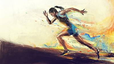 girl-athlete-running-paint-wallpaper-preview